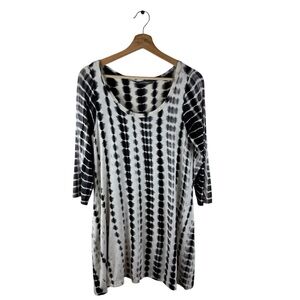 Alembika Tie Dye Tunic Shift Dress Size Small Lagenlook